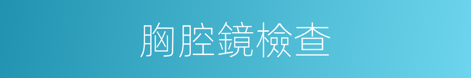 胸腔鏡檢查的同義詞