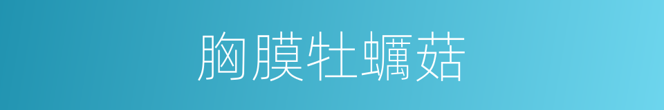 胸膜牡蠣菇的同義詞