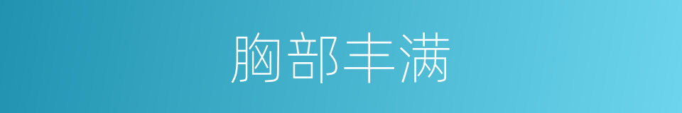 胸部丰满的同义词