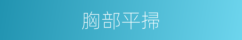 胸部平掃的同義詞