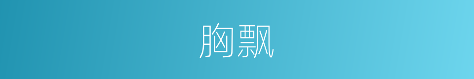 胸飘的同义词