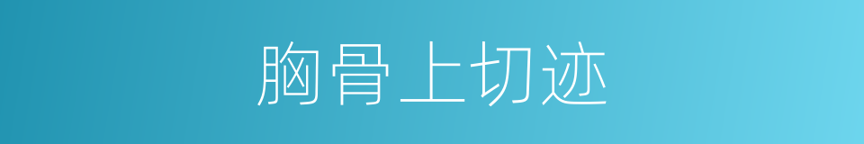 胸骨上切迹的同义词