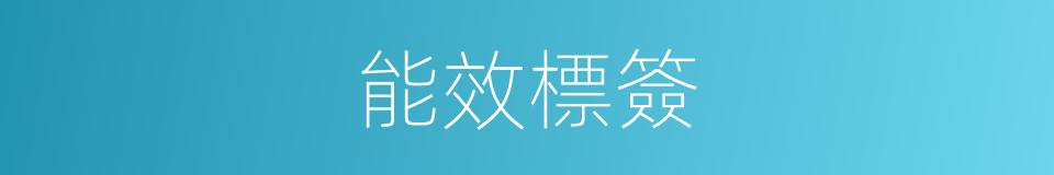 能效標簽的同義詞