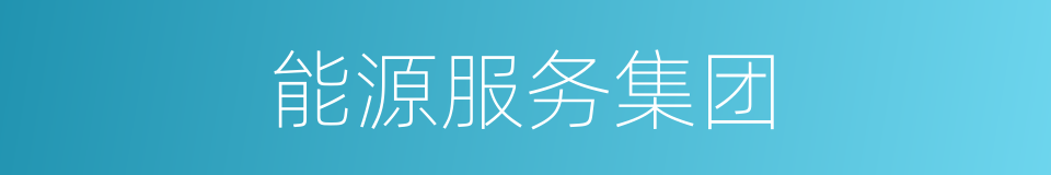 能源服务集团的同义词