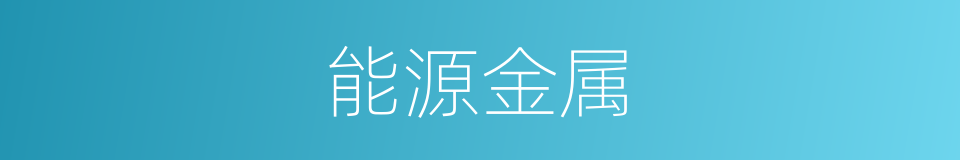 能源金属的同义词