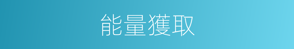 能量獲取的同義詞