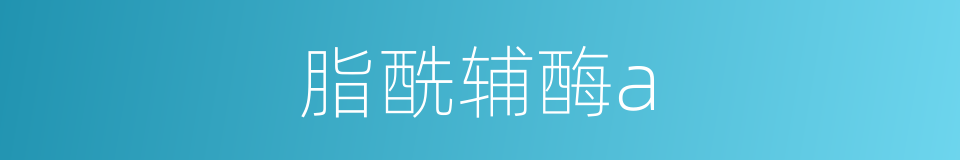 脂酰辅酶a的同义词