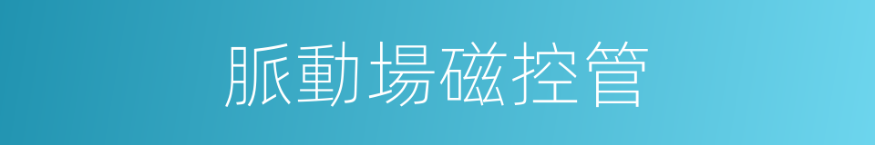 脈動場磁控管的同義詞
