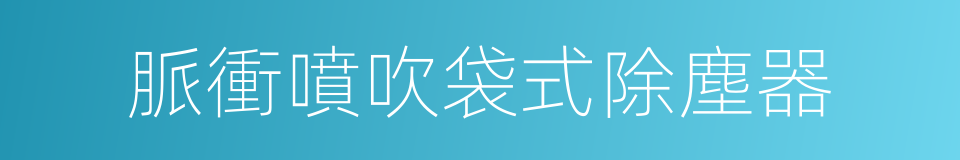 脈衝噴吹袋式除塵器的同義詞