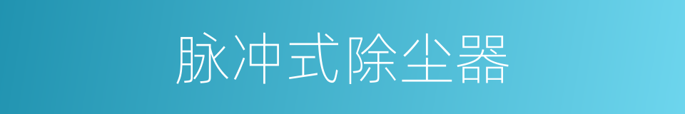 脉冲式除尘器的同义词
