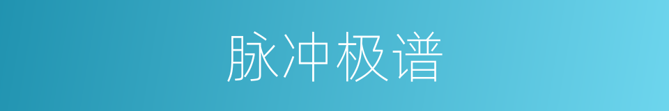 脉冲极谱的同义词