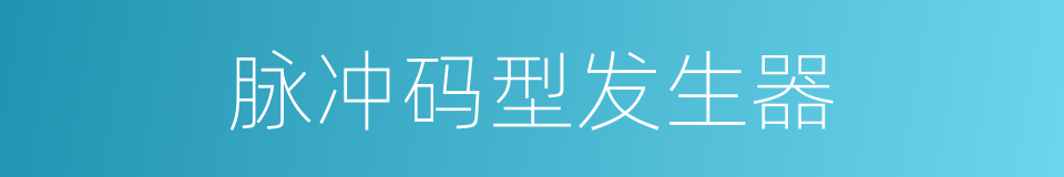 脉冲码型发生器的同义词