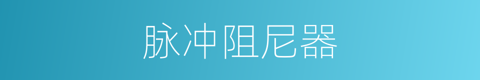 脉冲阻尼器的同义词