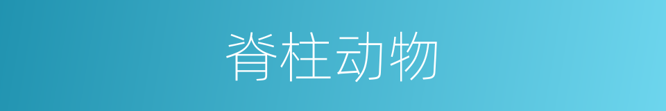 脊柱动物的同義詞
