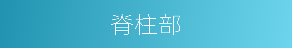 脊柱部的同義詞