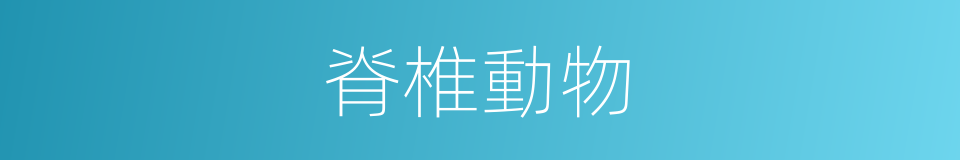 脊椎動物的同義詞