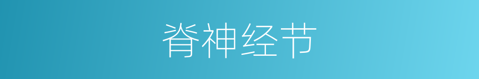 脊神经节的同義詞