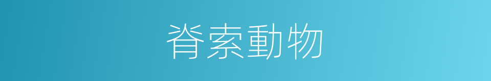 脊索動物的同義詞