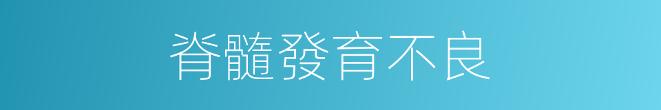 脊髓發育不良的同義詞