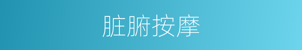 脏腑按摩的同义词