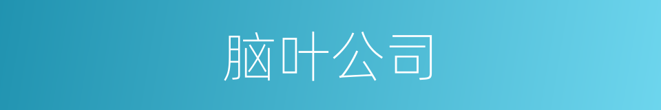 脑叶公司的同义词