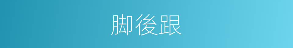 脚後跟的同義詞