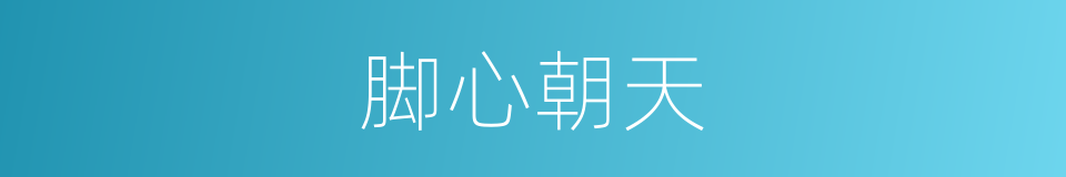 脚心朝天的意思