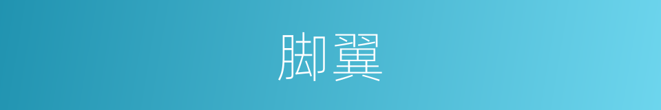 脚翼的同义词