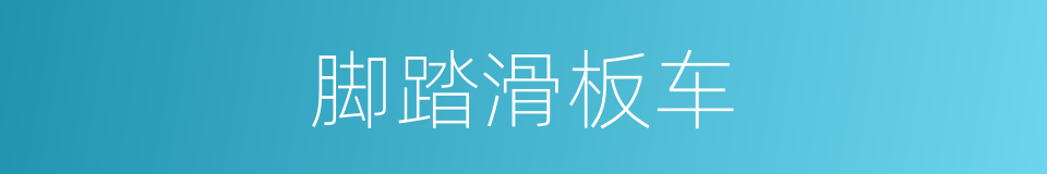 脚踏滑板车的同义词