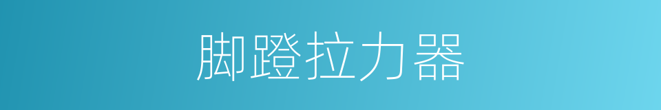 脚蹬拉力器的同义词