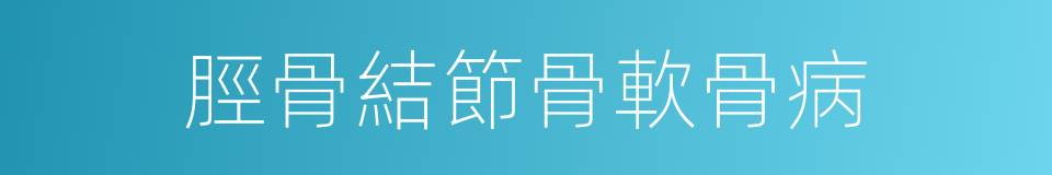 脛骨結節骨軟骨病的同義詞
