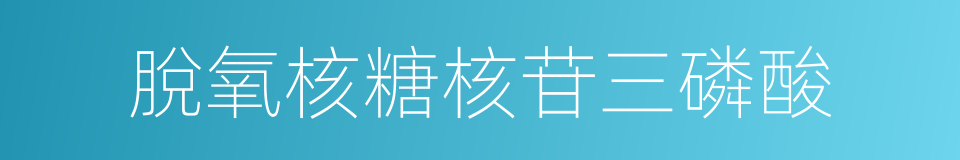 脫氧核糖核苷三磷酸的同義詞