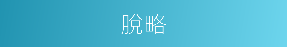脫略的意思