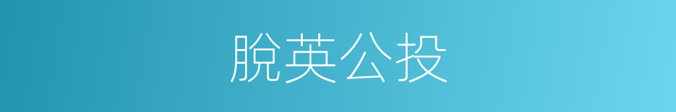 脫英公投的同義詞