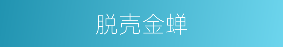 脱壳金蝉的意思