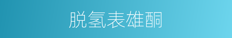 脱氢表雄酮的同义词