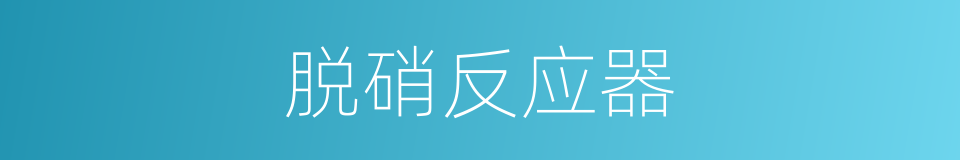 脱硝反应器的同义词