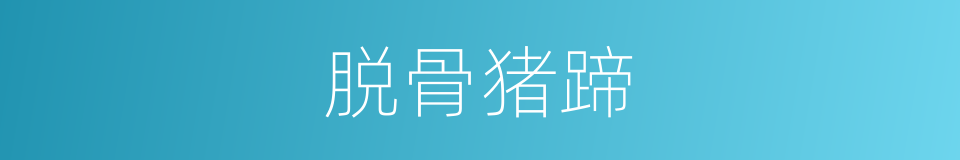 脱骨猪蹄的同义词