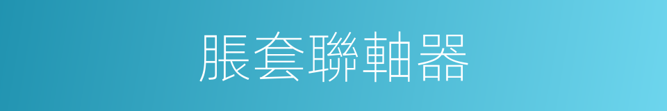 脹套聯軸器的同義詞