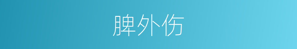 脾外伤的同义词