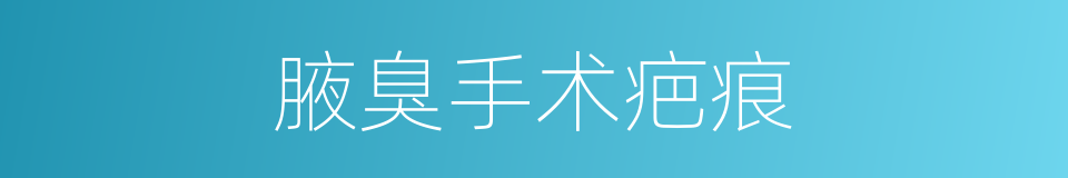 腋臭手术疤痕的同义词