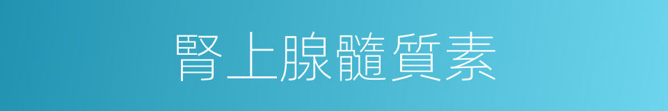 腎上腺髓質素的同義詞