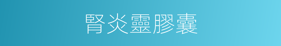 腎炎靈膠囊的同義詞