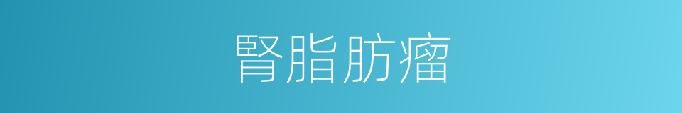 腎脂肪瘤的同義詞