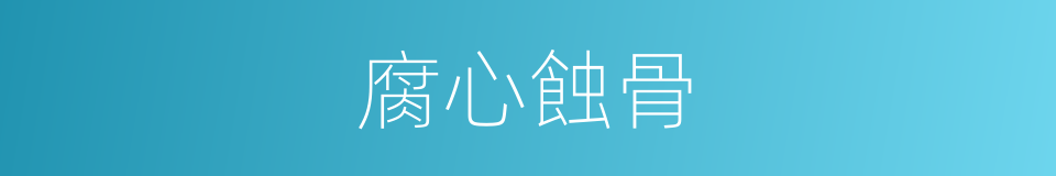 腐心蝕骨的同義詞