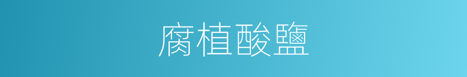 腐植酸鹽的同義詞
