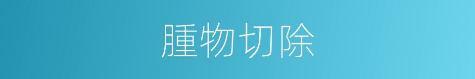 腫物切除的同義詞