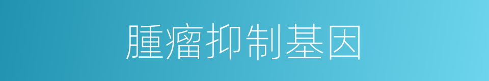 腫瘤抑制基因的同義詞