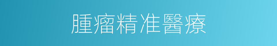 腫瘤精准醫療的同義詞