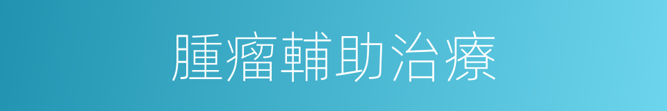 腫瘤輔助治療的同義詞